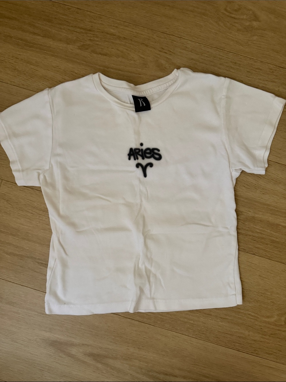 Realisation Par Aries Graffiti Graphic White Baby Tee